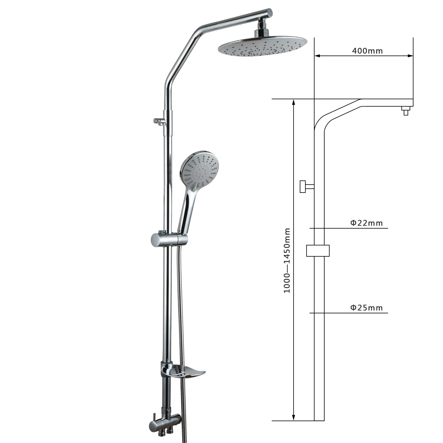 China Supplier Hot Sell High Sliding Bar Shower Set / Shower Bar Column
