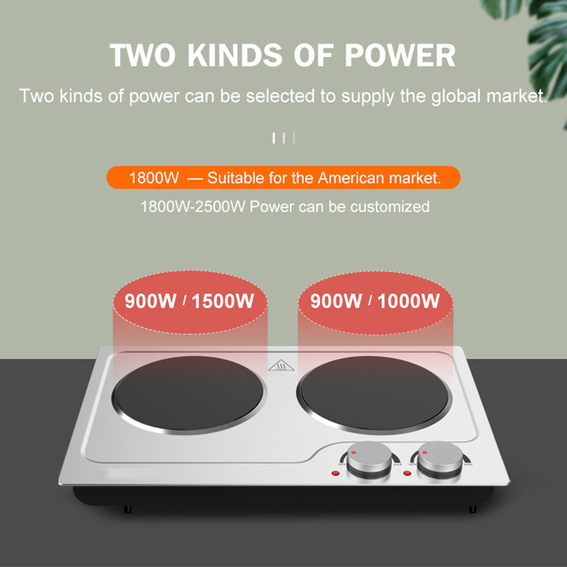 Cutomized Plug 2-Burner Electric Hot Plate Stove