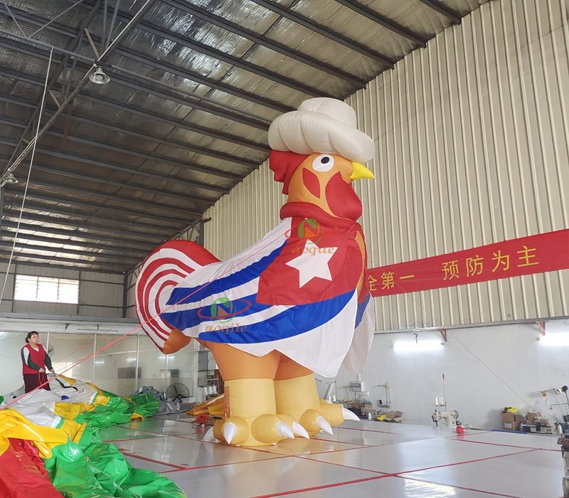 Rooster Mascot Inflatable Chicken Inflatable Cock Cartoon Model with Logo for Advertising Decoration