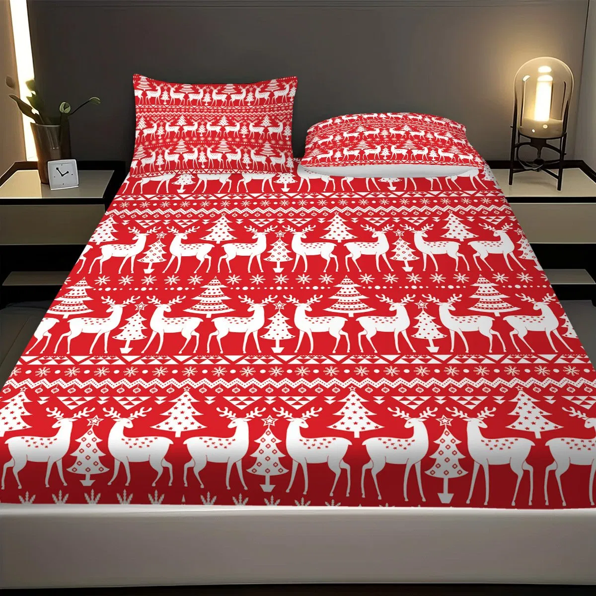 Bed Sheet Fitted Sheet with Pillow Cases