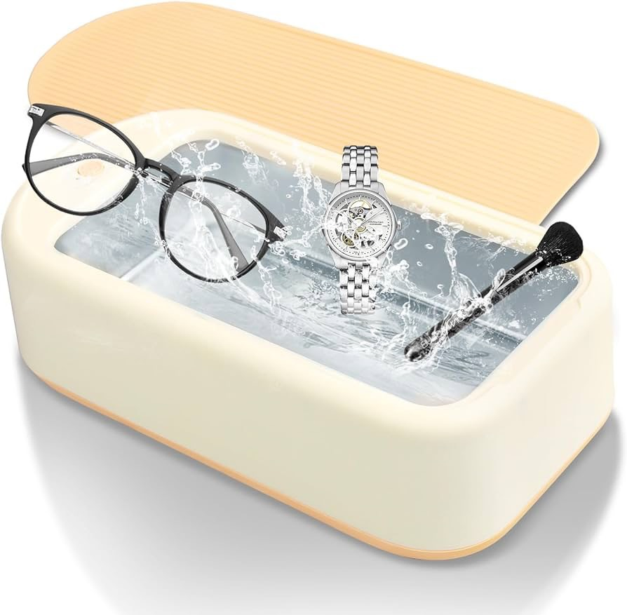 Large-Capacity Portable Ultrasonic Cleaner for Jewelry Glasses