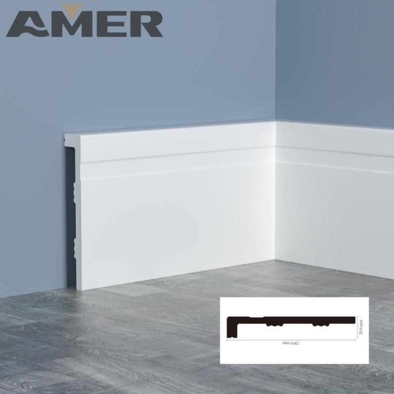 Lightweight Waterproof Charcoal Louver PS Skirting Board Flooring Accessories