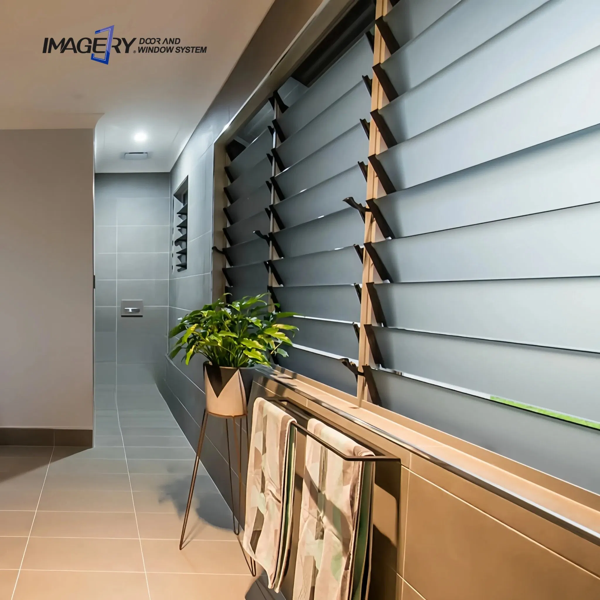 Customized Temperred Adjustable Window Shutter Jalousie Price Morden Aluminum Glass Louver