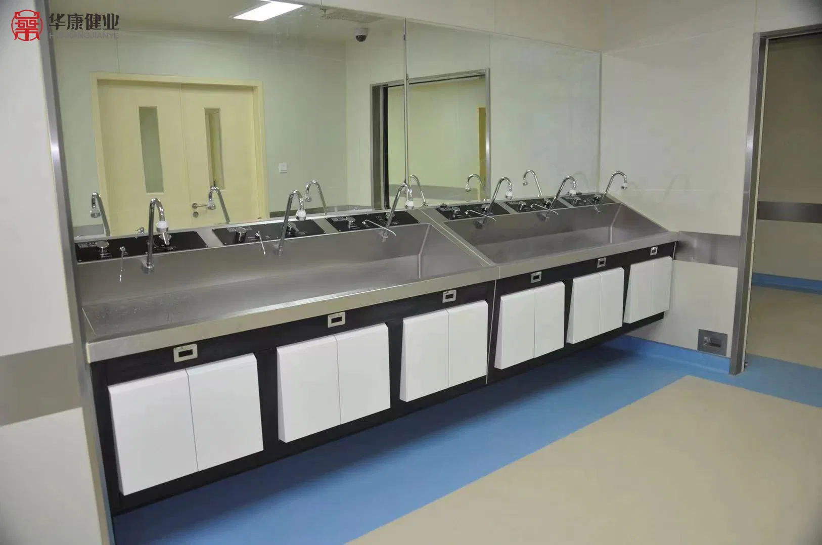 High Quality Hospital Stainless Steel Automatic Sensor Faucet Hand Washing Scrub Sink