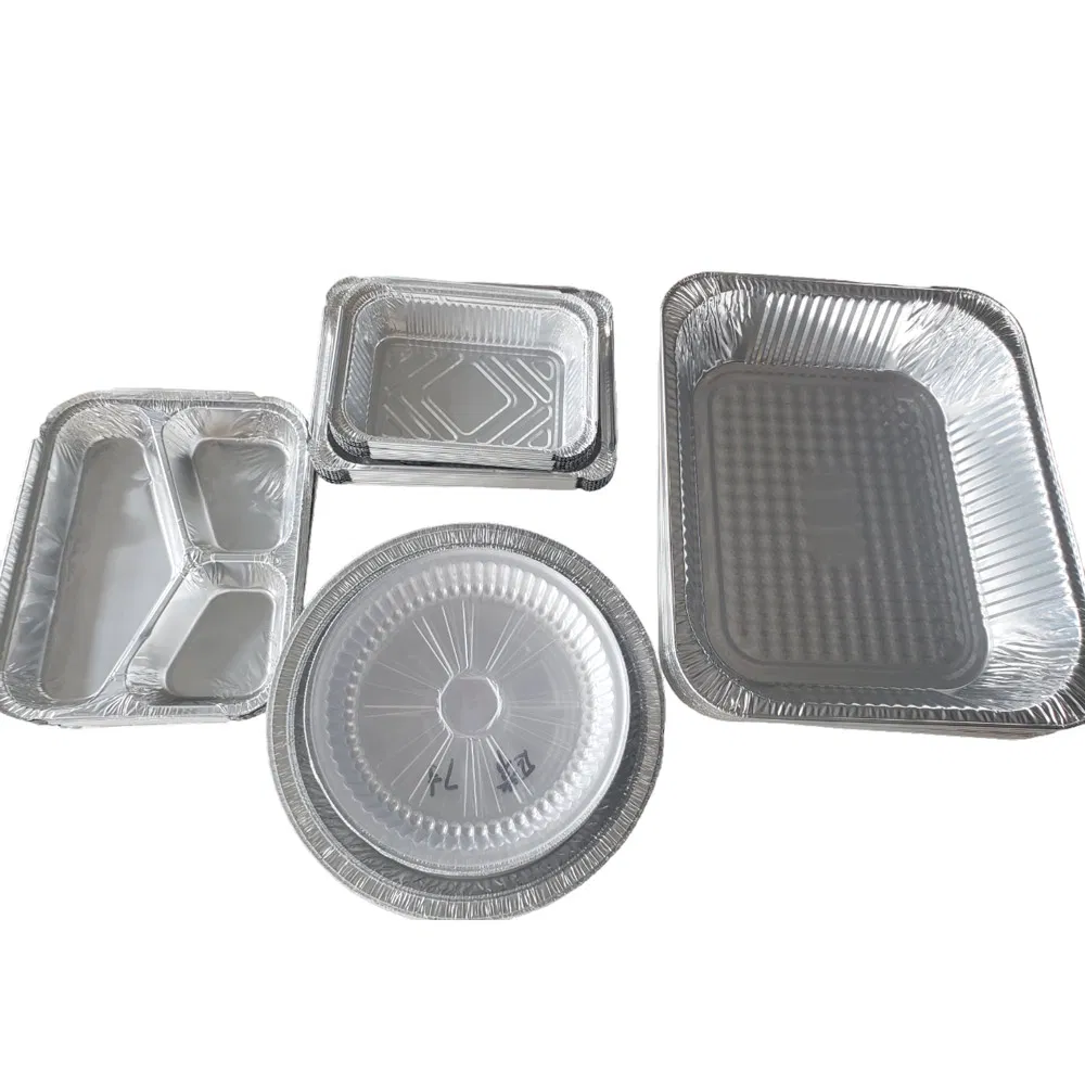 Silver Half Size Foil Pan Food Packing Aluminum Foil Trays