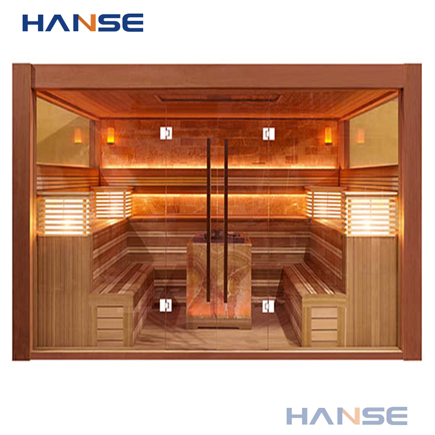 Traditonal Indoor Solid Wood Commercial Sauna Infrared Sauna Room Home Far Infrared Heating Sauna Room