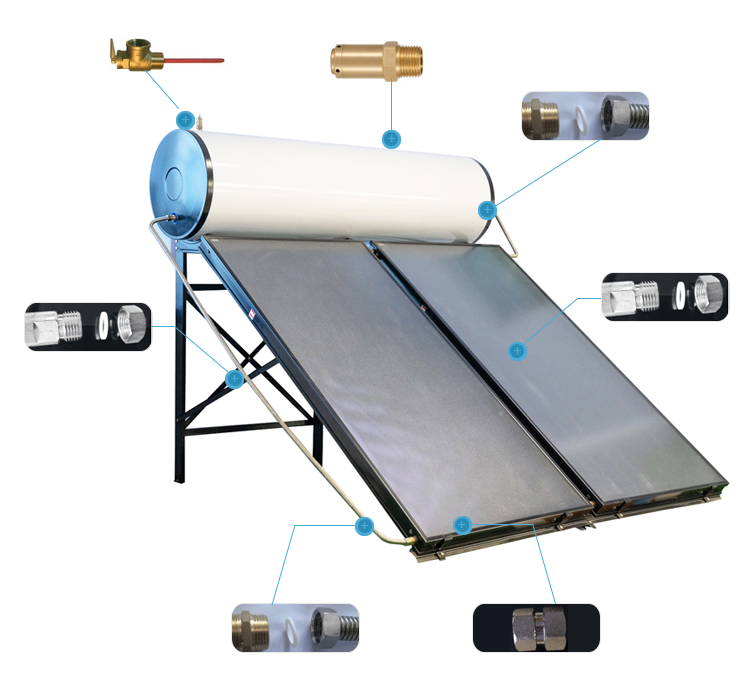 Factory Price Top Gravity Roof Frame Low Pressure Vacuum Tube Solar Power Water Heater