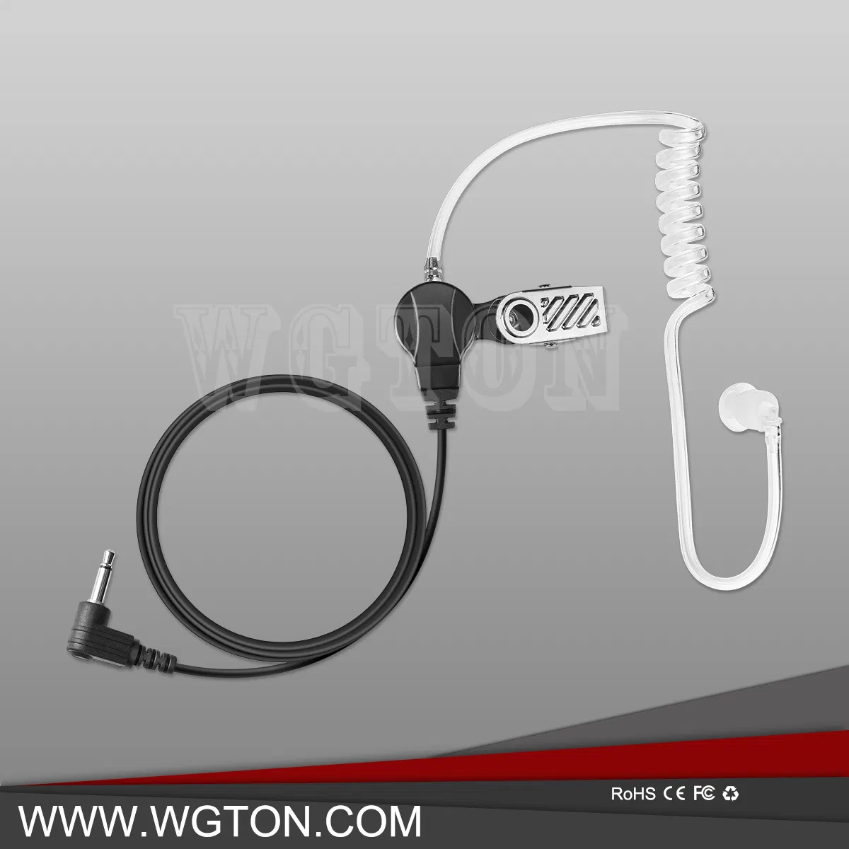 Скрытый наушник-гарнитура для рации с акустической трубкой