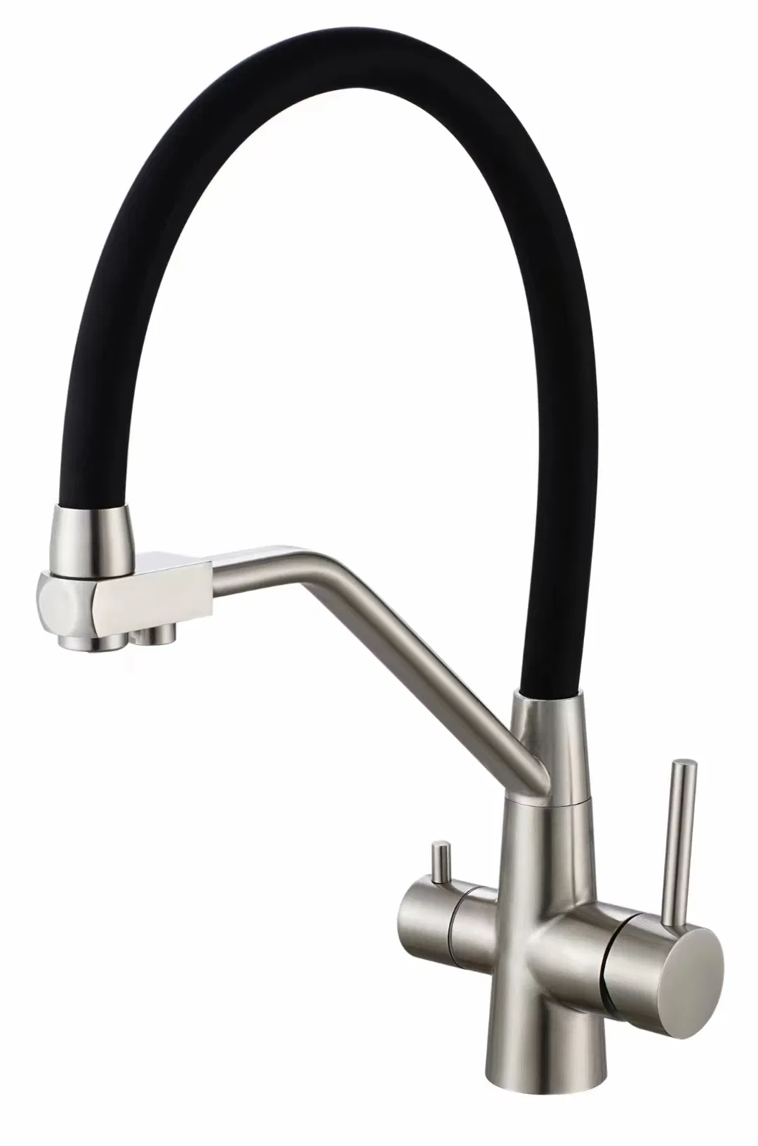 Смеситель для кухни с выдвижным изливом, нержавеющая сталь