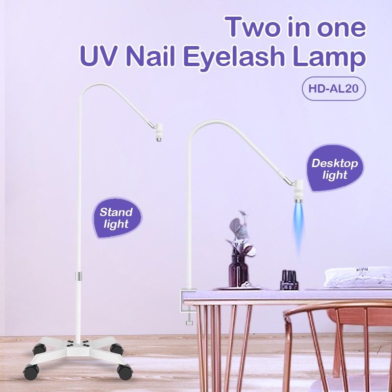 Gel Curing UV Lamp Desktop&Stand UV Nail Lamp for Eyelash Extension and Nail Art