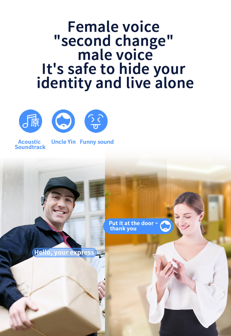 1080P Tuya WiFi Video Doorbell, HD Two Way Audio Smart Door Phone