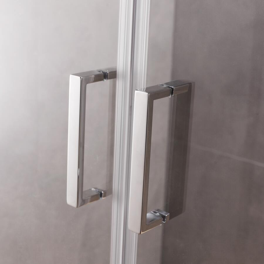 Sanitaryware Sliding Shower Screen with Matt Black Aluminum Frame
