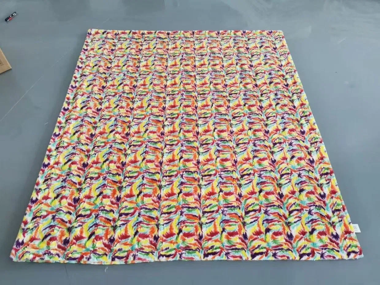 Warmth Retaining Rabbit Plush Blanket for Travel Nap