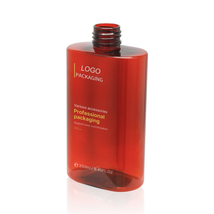 250ml Biodegradable Square Body Wash Shower Gel Pump Bottle Plastic Custom Shampoo Bottle Packaging with Logo
