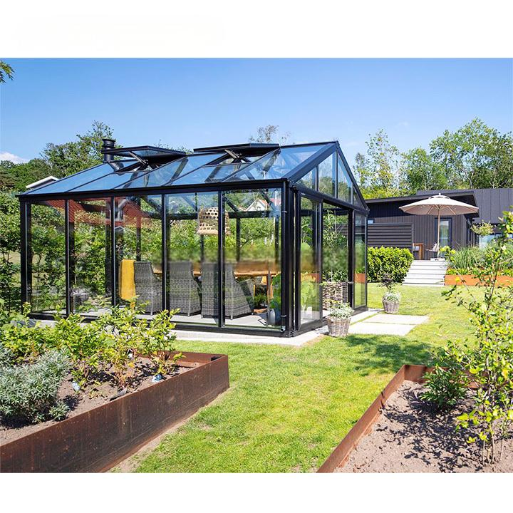 Grandsea Hot Sell Customized Curved Low-E Aluminium Unique Glass Free Standing Sunrooms