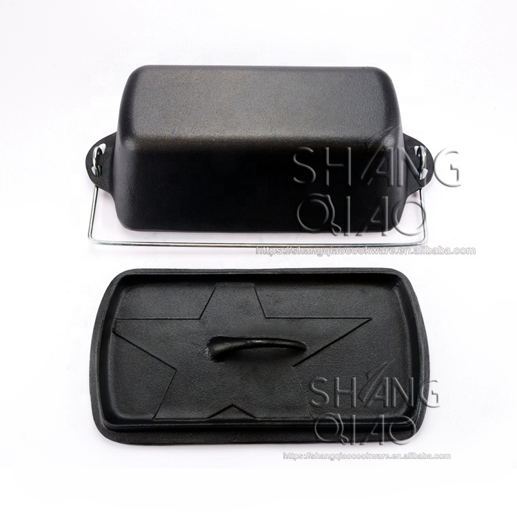 Чугунная форма для хлеба и запекания 2 в 1, 33x17 см