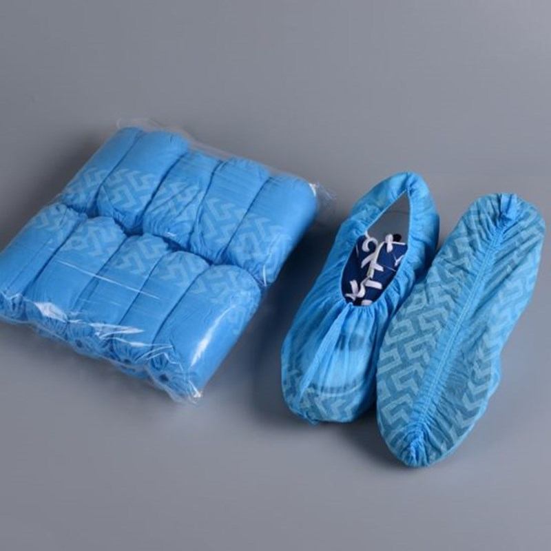 Non-Sterile Antideslizante Cubrezapato Descartables Con Blue Color 25-40GSM