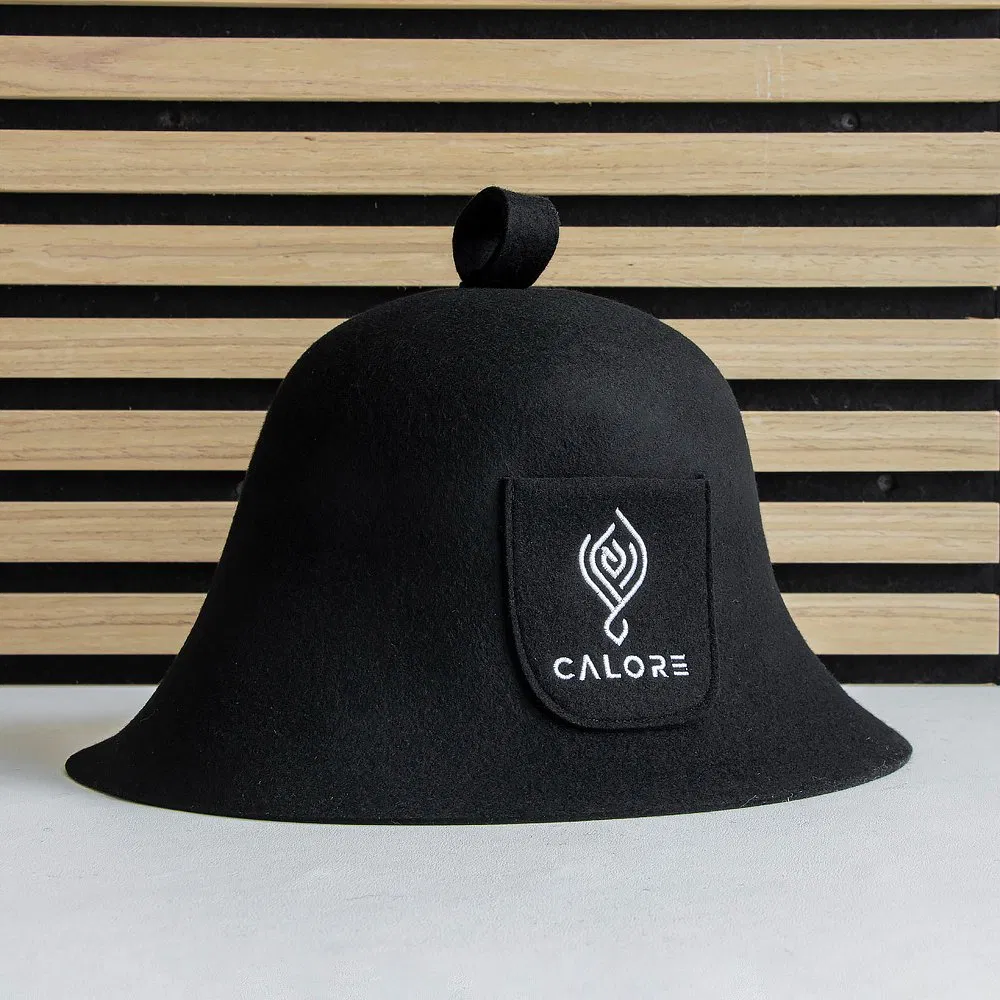 Eco-Friendly Natural Wool Sauna Headgear with Moisture-Wicking Fabric