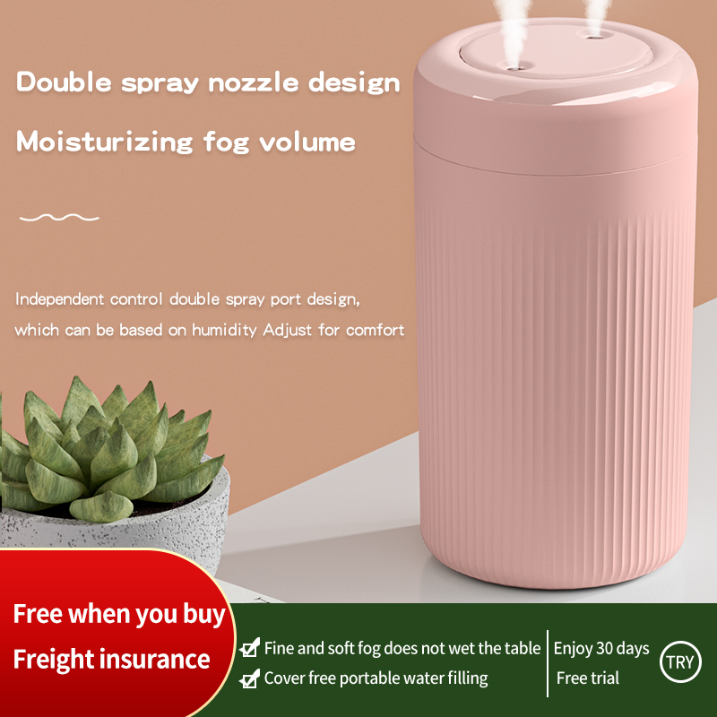 800ml Large Capacity Dual Spray Ultrasonic Air Humidifier with Night Light