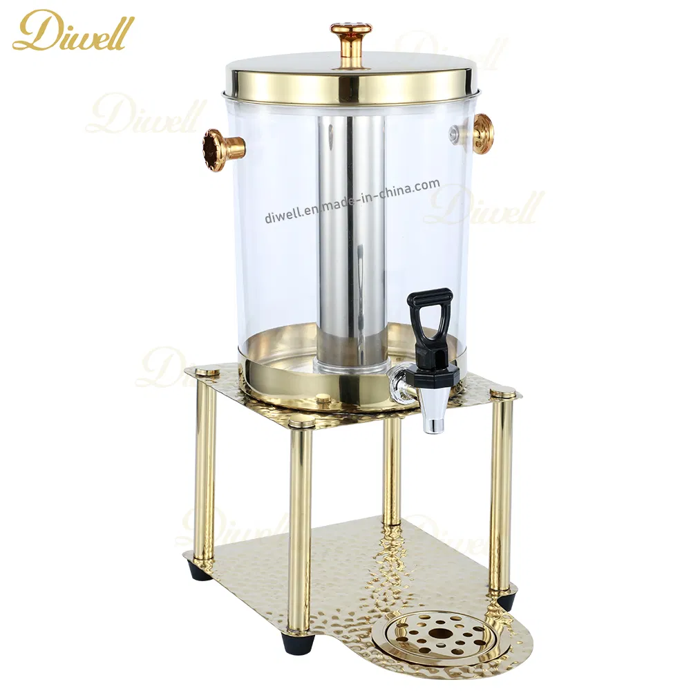 Factory Luxury Gold Commercial Gallon Cold Drink Juice Beverage Server Dispenser China