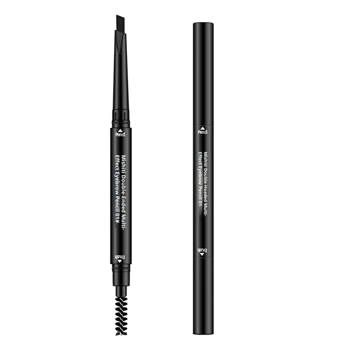 Dual Sided Triangle Tip Eyebrow Pencil with Fine Point and Blending Brush