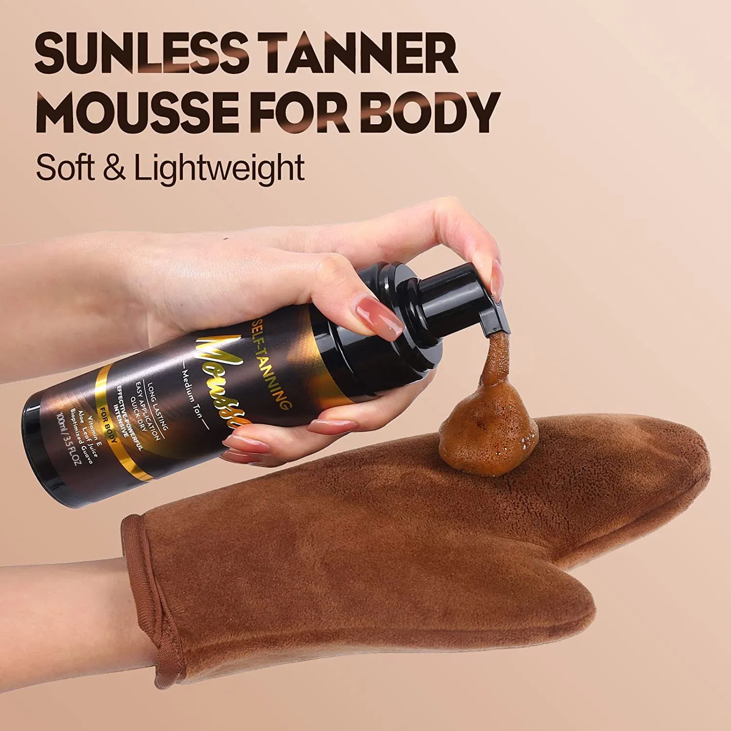 Beauty Cosmetics Skin Care Deep Cleansing Long Lasting Bronzing Deep Skin Tone Tanning Mousse