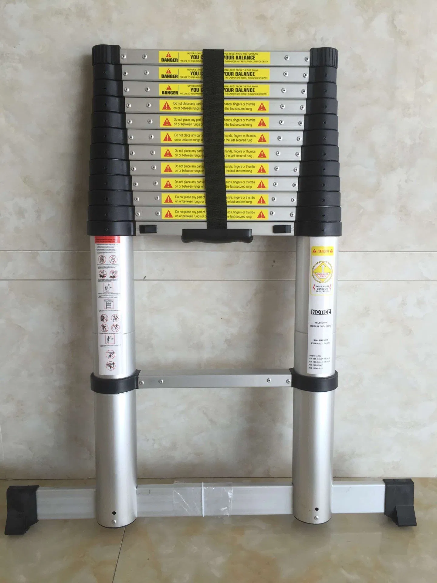 En131 Approved New Aluminium Extension Telescopic Ladder