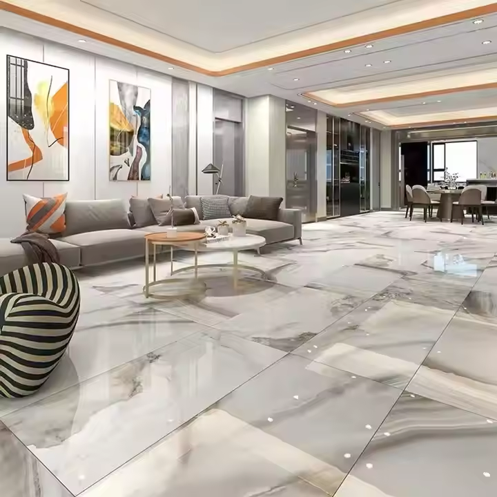 Luxury Polished Glossy Agate Pattern Porcelain Tile for Decoration