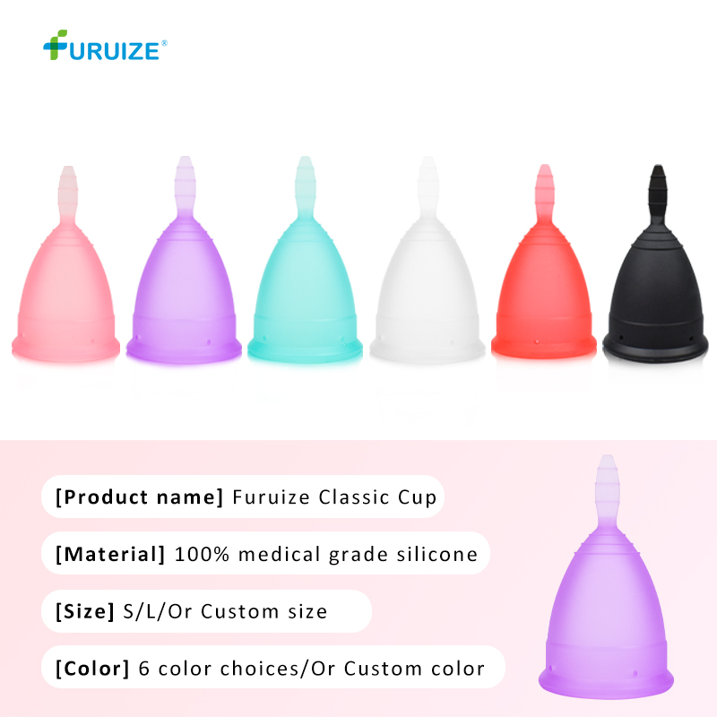 Furuize Soft Menstrual Cup-Best Sensitive Reusable Period Cup-Tampon and Pad Alternative Medical Grade Silicone Period Cups