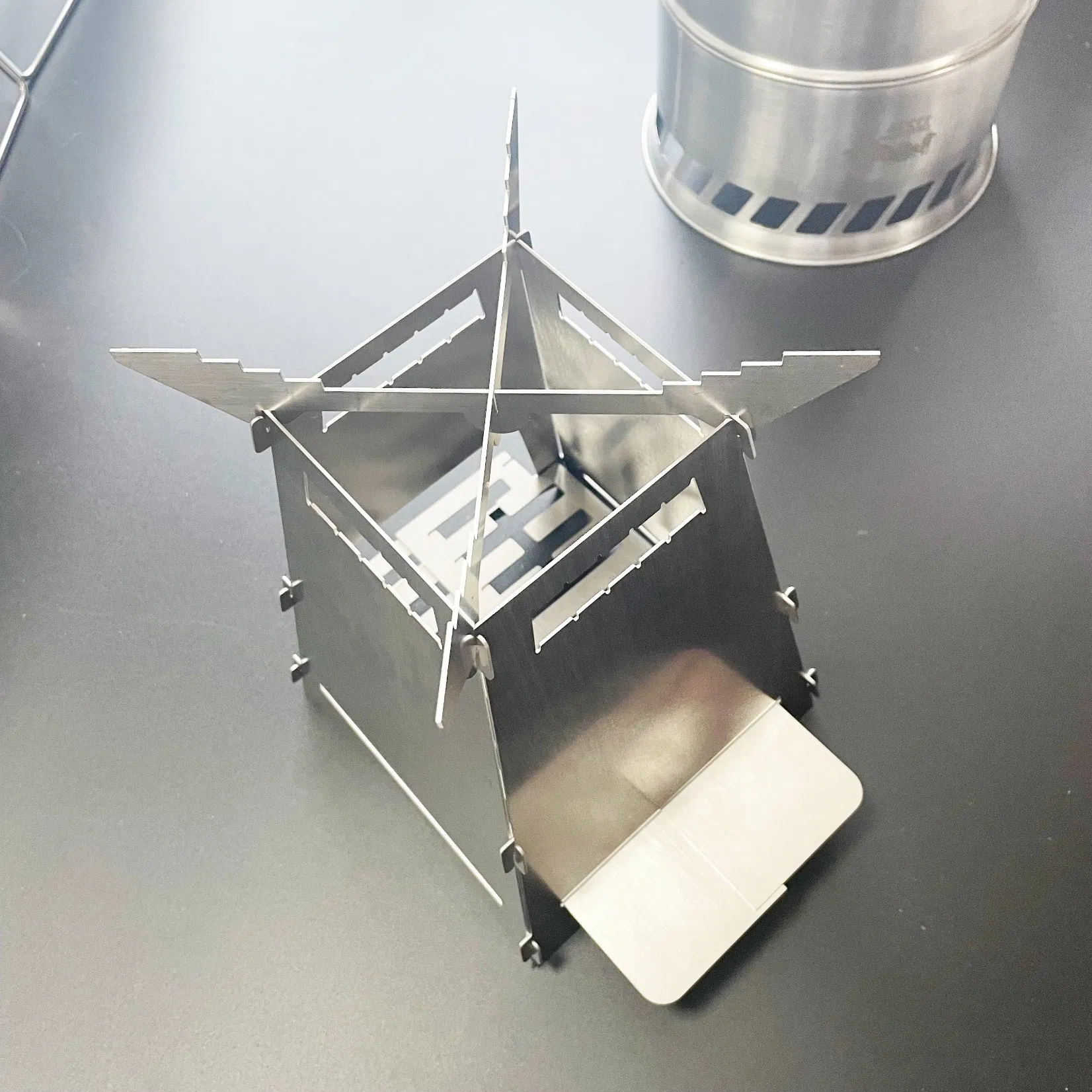 Stainless Steel Wood Stove Outdoor Cooking Backpacking Stove Lightweight Alcohol Stove for Cooking