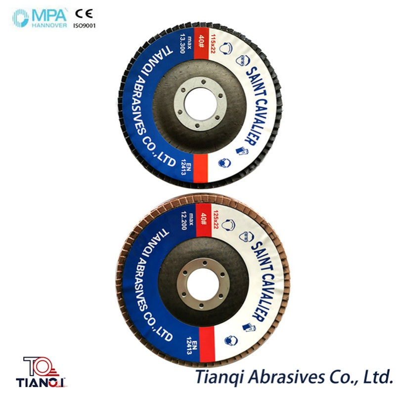 Custom Calcined Aluminium Oxide 125X22 40# Flap Disc for Angle Grinder Tools