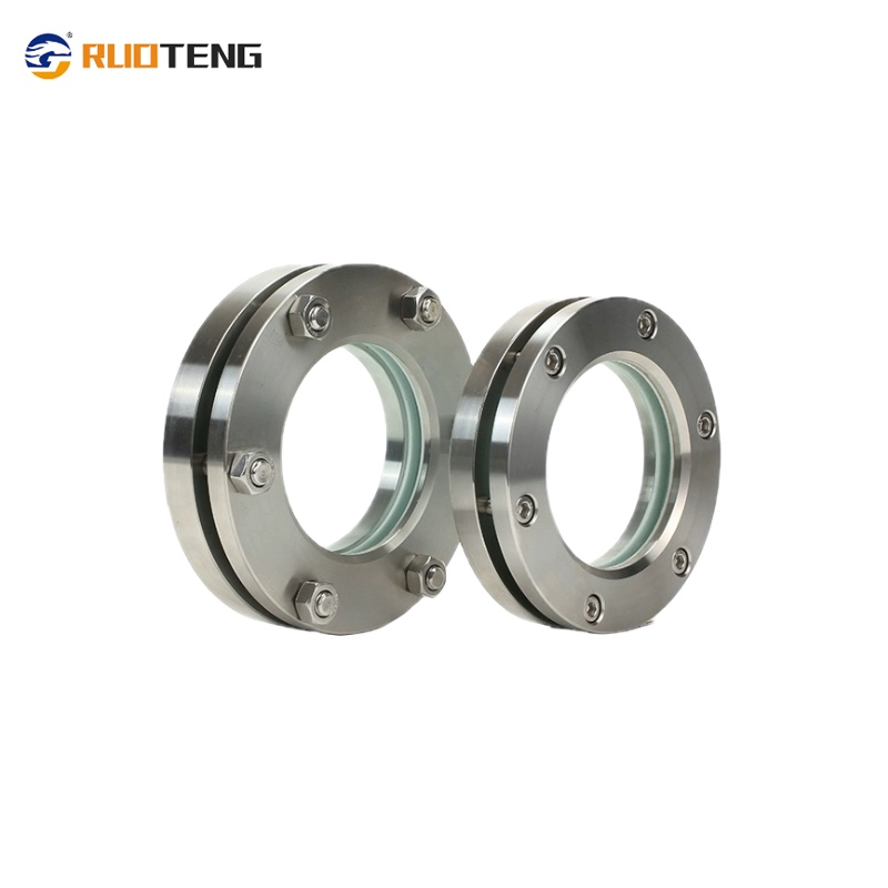 [Ruoteng] DN50 Stainless Steel 304/316L Oil Tank Cover Plate Fluid Flow Observe Sanitary Flange Sight Glass