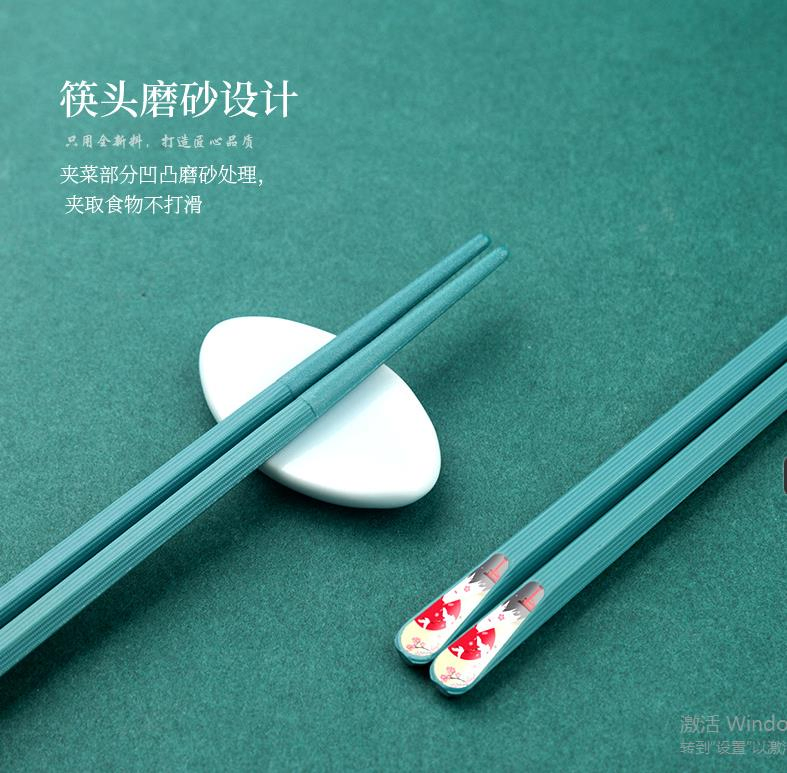 Alloy Chopsticks, Moisture-Proof Prickly Chopsticks with Pointed Tip, Cartoon Chopsticks