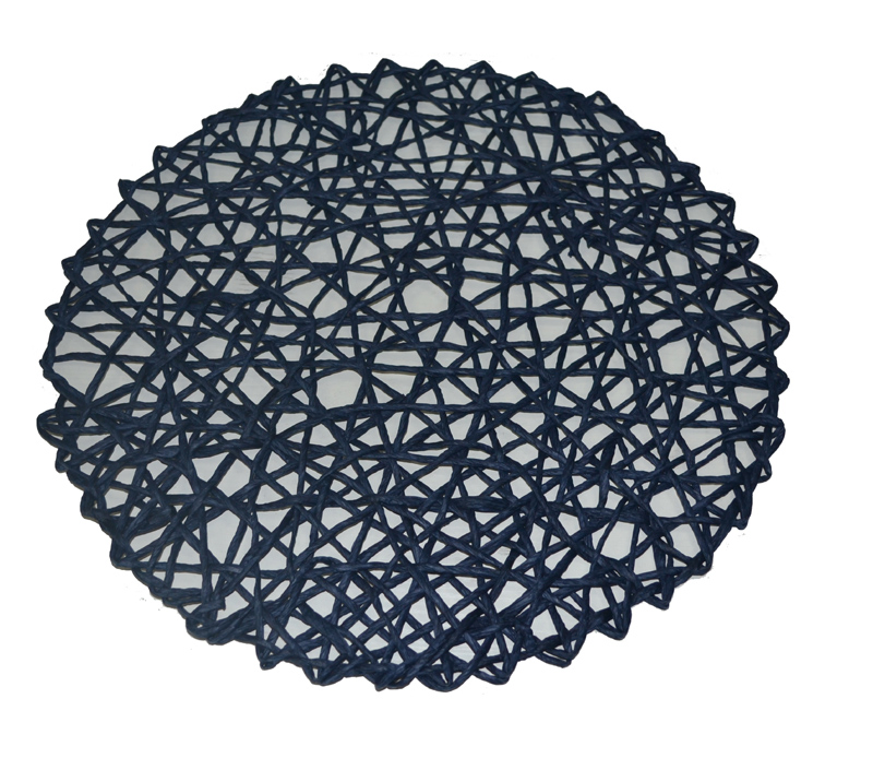 Handmade Nest Round FSC Paper Rope Straw Double Color Mixed Tableware Placemats