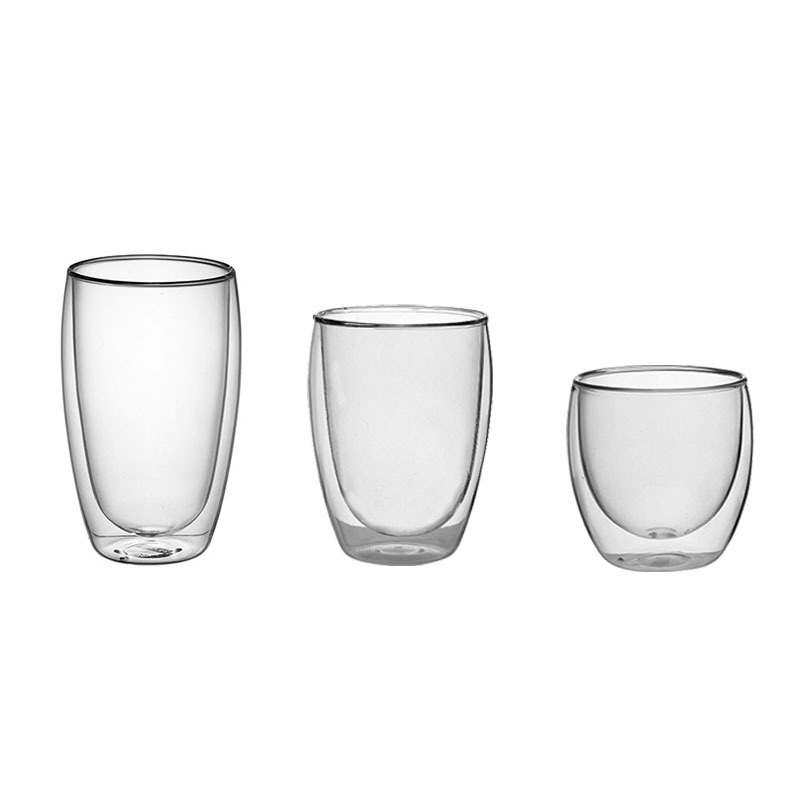 Термостойкая двойная стеклянная кружка для кофе и чая