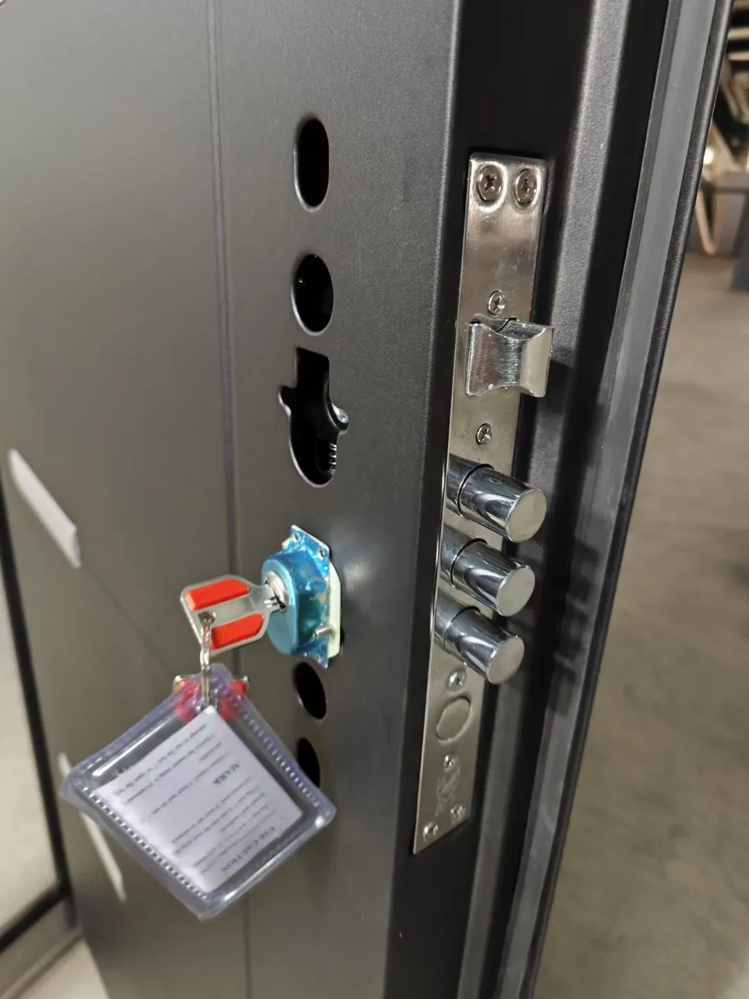 New Modern Grey Color Exterior Steel Security Entry Door