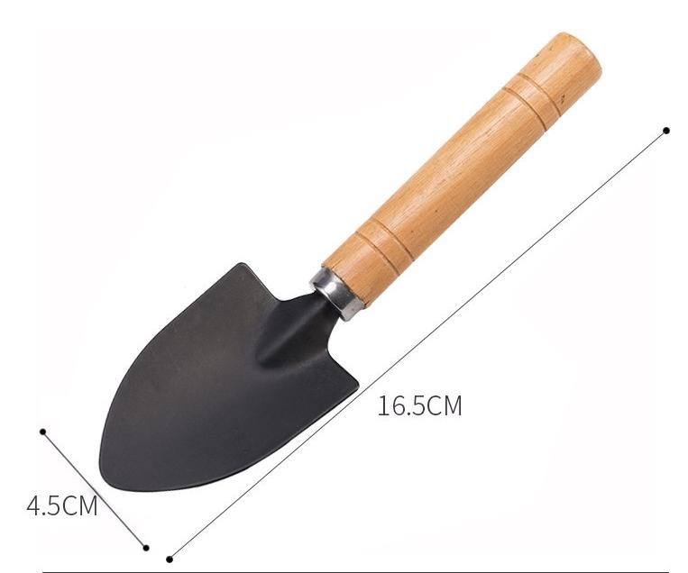 Short Handle Gardening Tool Mini Shovel Wood Handle 6 Inch