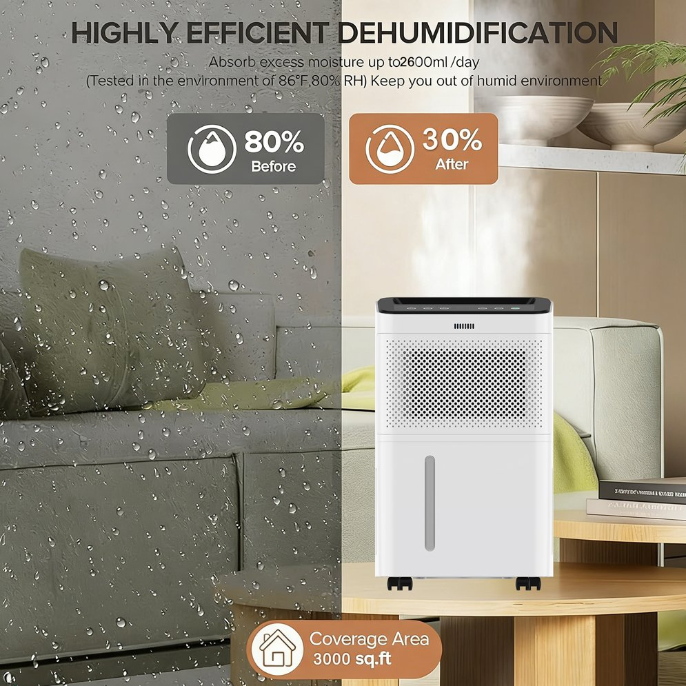 Home Dehumidifier with Smart 26L Technology for Optimal Humidity