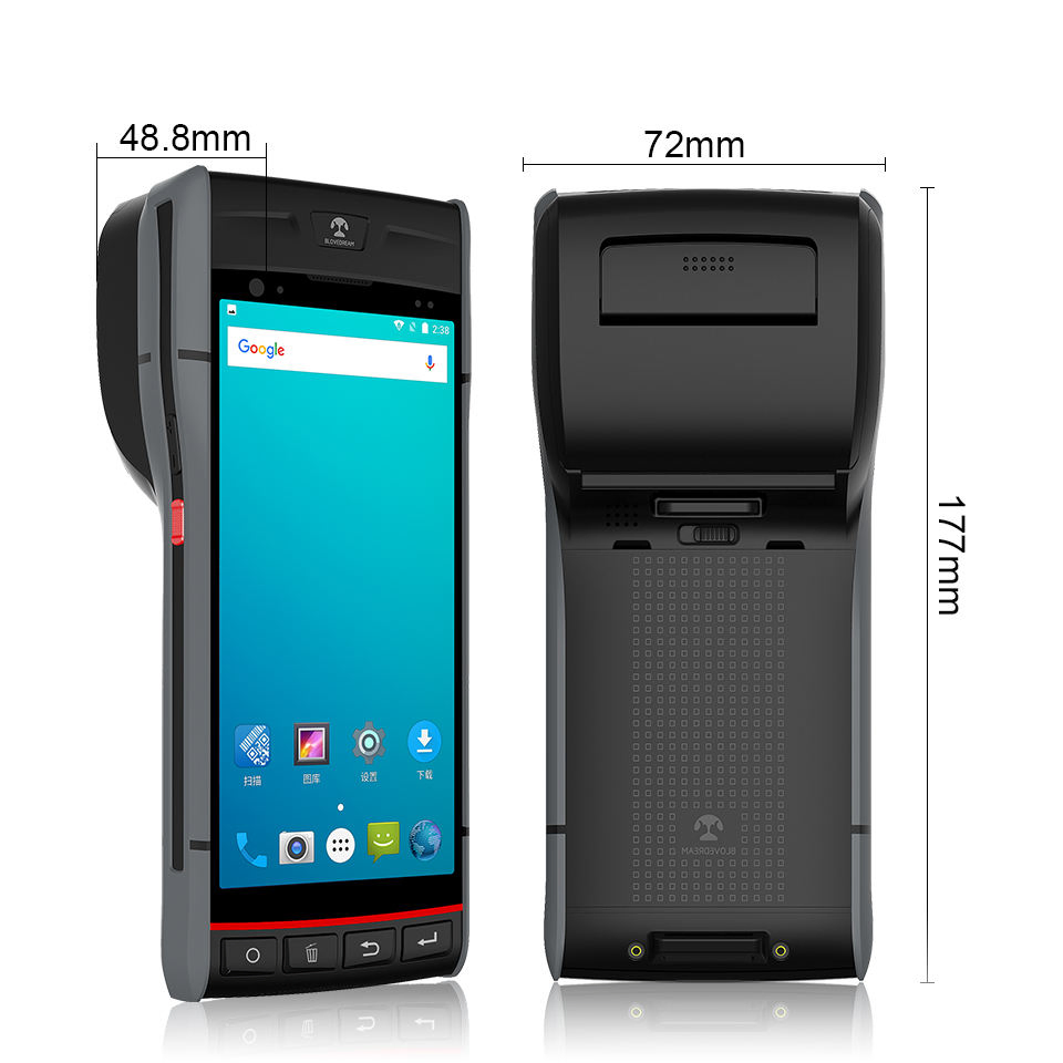5.5-Inch Touch Screen Android Handheld PDA Terminal with Thermal Receipt Printer
