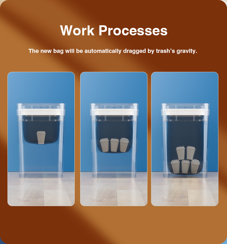 Environmentally-Friendly Auto Inductive Smart Trash Can Waste Dustbin with Lid for Office Hotel Rooms