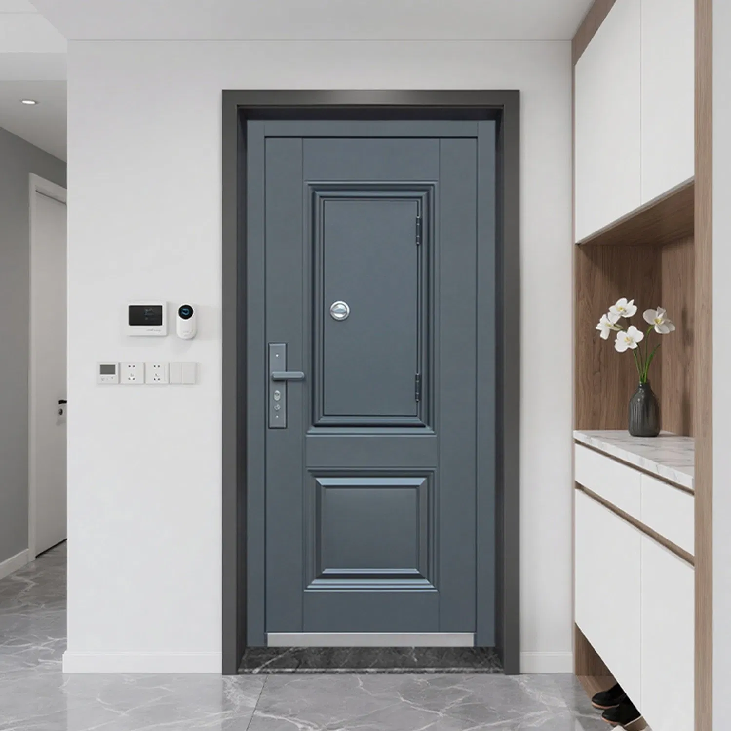 Стальная входная дверь с доводчиком