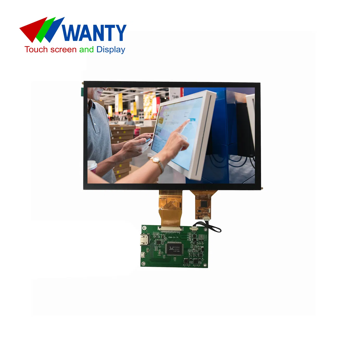 10.1'' USB PCAP Capacitive TFT IPS RGB LCD LCM HDMI Touch Display