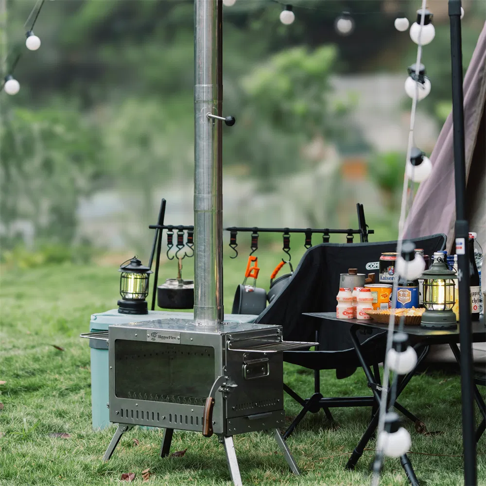 Дровяная печь-камин вертикальная для дома