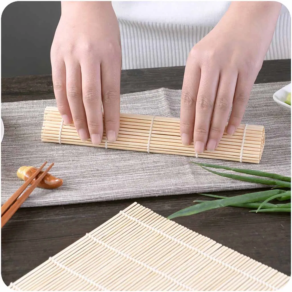 2022 Amazon Hot Selling Custom Sushi Making Rolling Mat Bamboo Sushi Making Kit