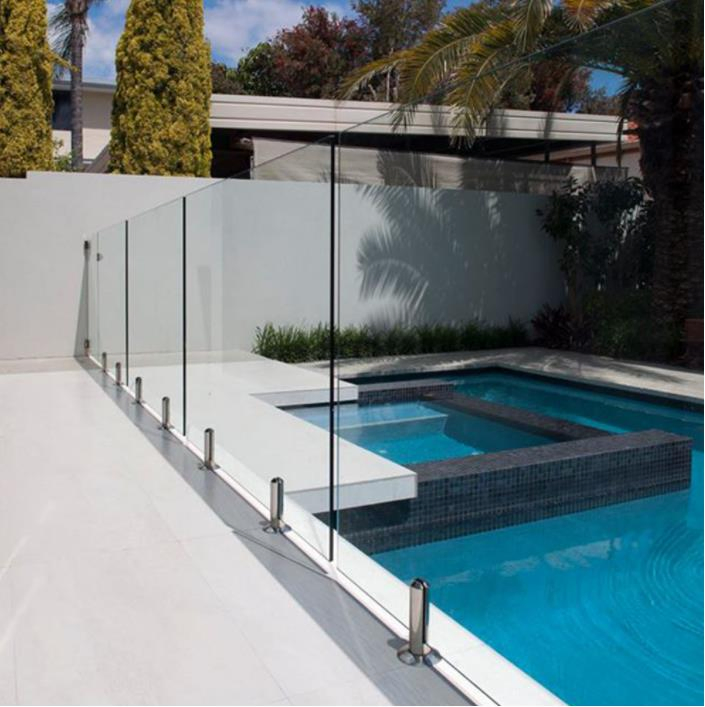 8mm 10mm 12mm Custom Swimming Pool Polished Tempered Glass Fence