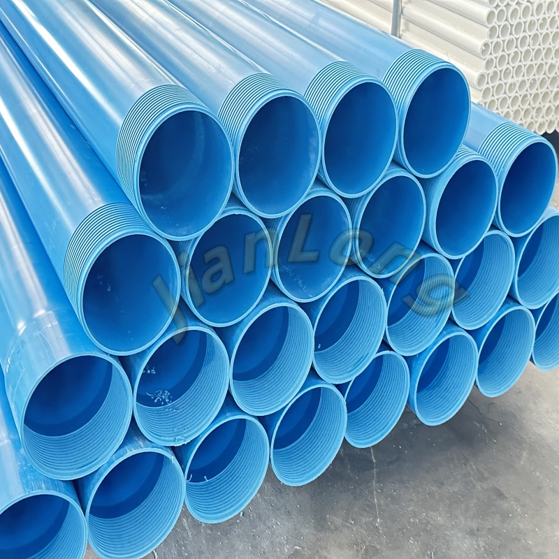 Best Selling ASTM Blue UPVC 140mm Water Well Casing Pipes PVC Thread Sealed Screen Flexible Irrigation Water Pipe