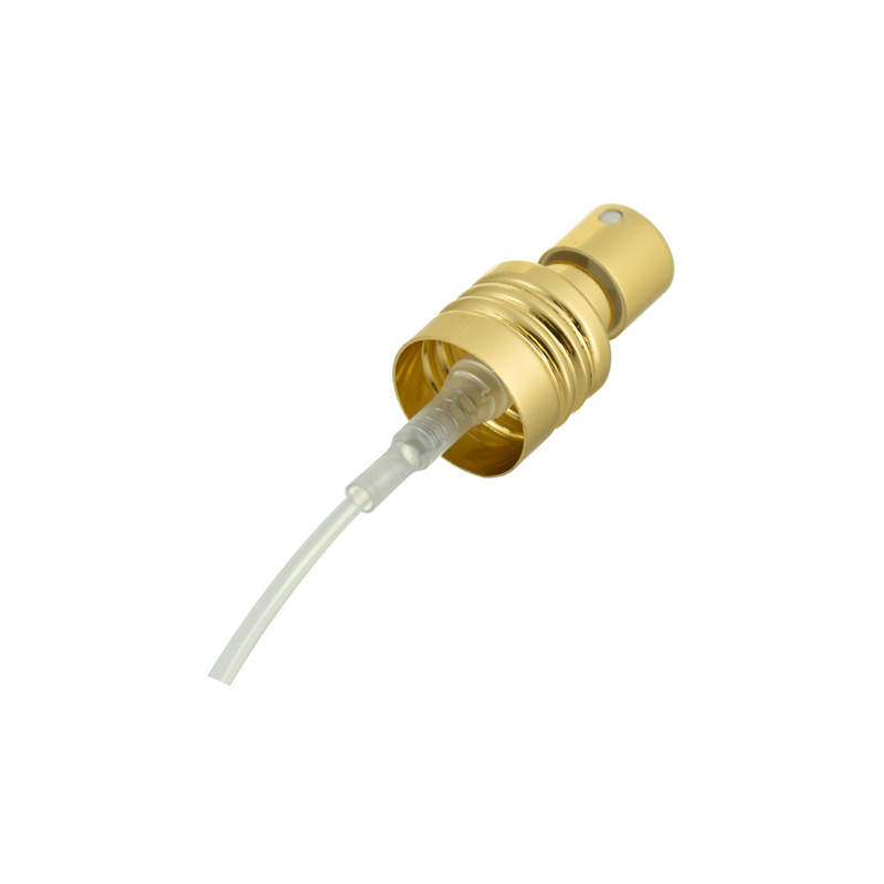 Bright Gold Perfume Packaging Aluminum Screw 18/410 Sprayer Pump