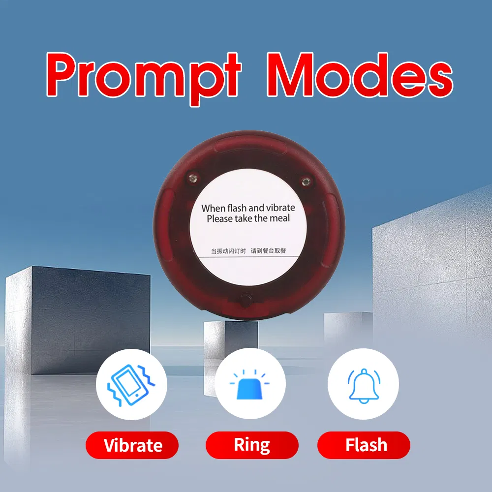 Wireless Restaurant Pager Waterproof Calling System 20 Coaster Buzzers Dual Charging Base