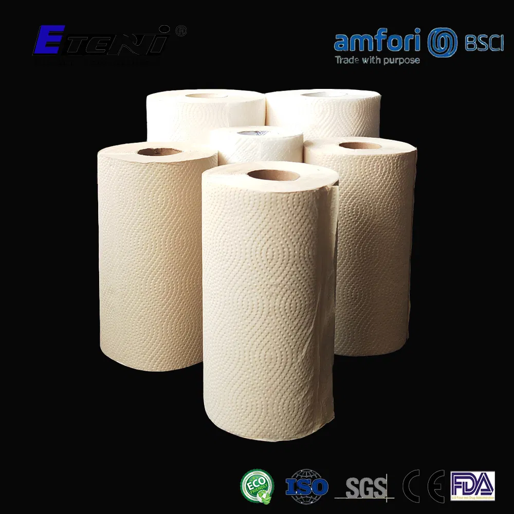 CE 100% Pure Bamboo Toilet Paper Roll with Core Kitchen Towel Roll