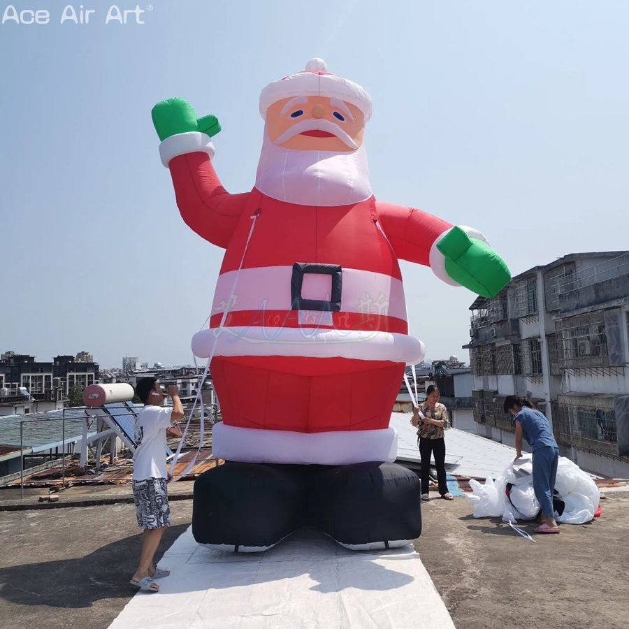 Giant Inflatable Greeting Santa Claus Christmas Outdoor Inflatable Decoration